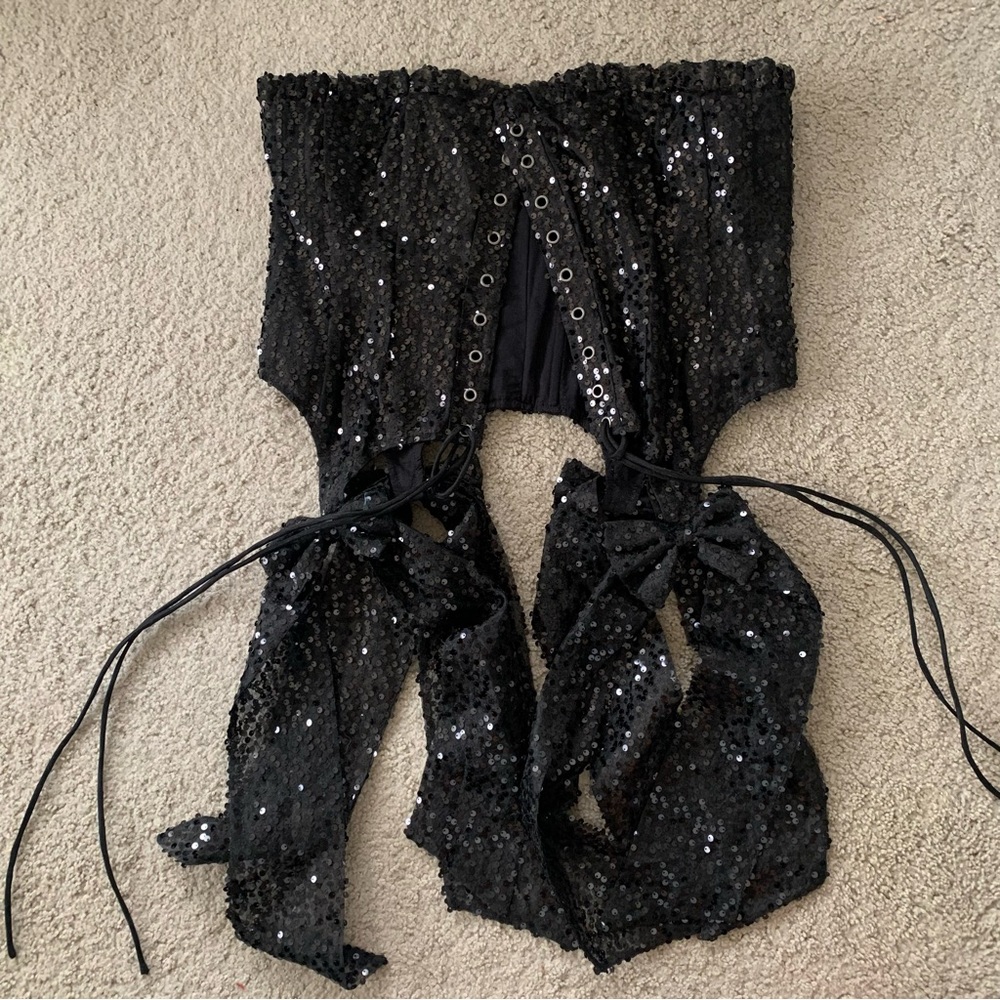 Selkie a la mode corset black sequins